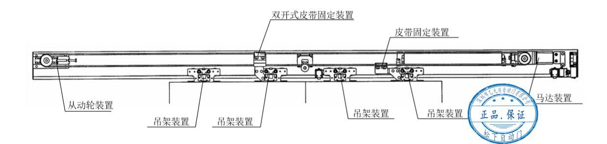 雙開自動門皮帶安裝結構 雙開自動門皮帶安裝結構